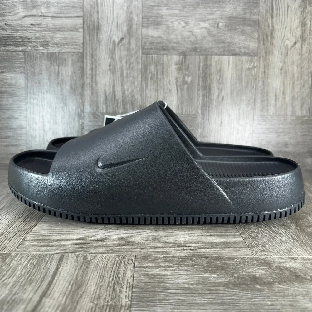 Nike Calm Slide Mens 18 Black Minimalist Foam Comfort NEW FD4116-001
